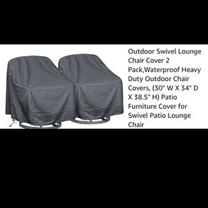 Outdoor Waterproof Chair Cover with adjustable closure tie, total 2